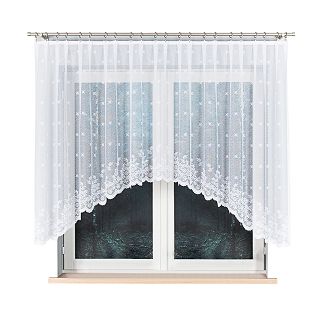 Firanka żakardowa gotowa na żabki KAROLINA 300x130 biała