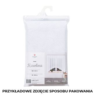 Firanka żakardowa gotowa na żabki KAROLINA 300x130 biała