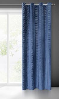 Zasłona gotowa na przelotkach LUSSI 140x250 Eurofirany granatowy