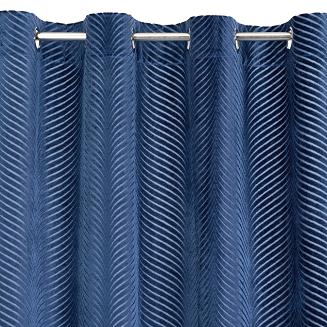 Zasłona gotowa na przelotkach LUSSI 140x250 Eurofirany granatowy