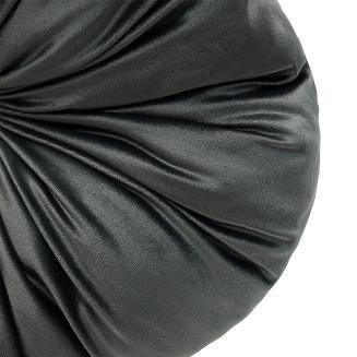 Poszewka dekoracyjna Soft welurowa grafitowa okrągła