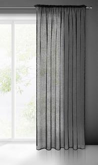 Firana gotowa na taśmie CELINE 140x250 Eurofirany czarny