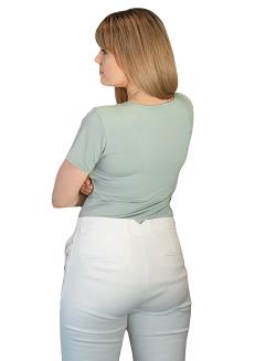 Koszulka damska z krótkim rękawem CARLA miętowa