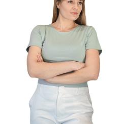 Koszulka damska z krótkim rękawem CARLA miętowa