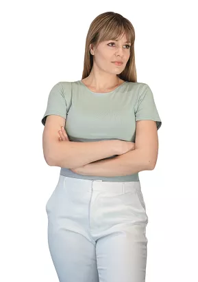 Koszulka damska z krótkim rękawem CARLA miętowa