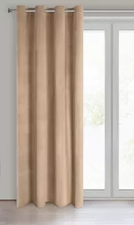 Zasłona gotowa na przelotkach ROSA 140x250 Design91 ciemnobeżowy