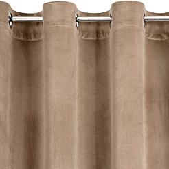 Zasłona gotowa na przelotkach ROSA 140x250 Design91 ciemnobeżowy