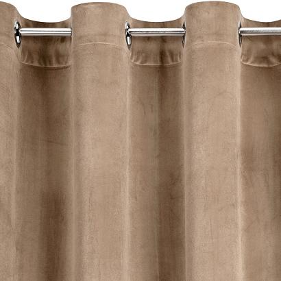 Zasłona gotowa na przelotkach ROSA 140x250 Design91 ciemnobeżowa