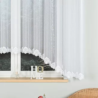 Firanka żakardowa gotowa na żabki ŻAKLINA 400x160 biała