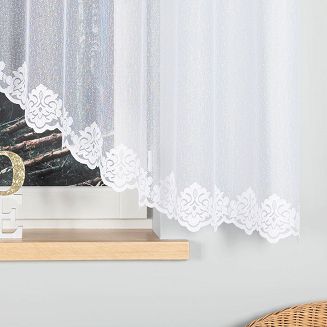 Firanka żakardowa gotowa na żabki ŻAKLINA 400x160 biała