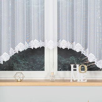 Firanka żakardowa gotowa na żabki ŻAKLINA 400x160 biała