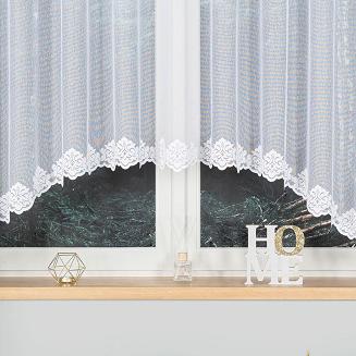 Firanka żakardowa gotowa na żabki ŻAKLINA 400x160 biała