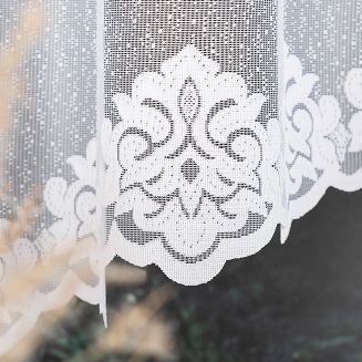 Firanka żakardowa gotowa na żabki ŻAKLINA 400x160 biała
