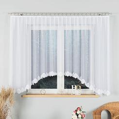 Firanka żakardowa gotowa na żabki ŻAKLINA 400x160 biała