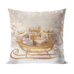 ZŁOTE SANIE Poszewka dekoracyjna VELVET, 40x40cm, kolor 001 biało-złoty PBN370/POP/001/040040/1