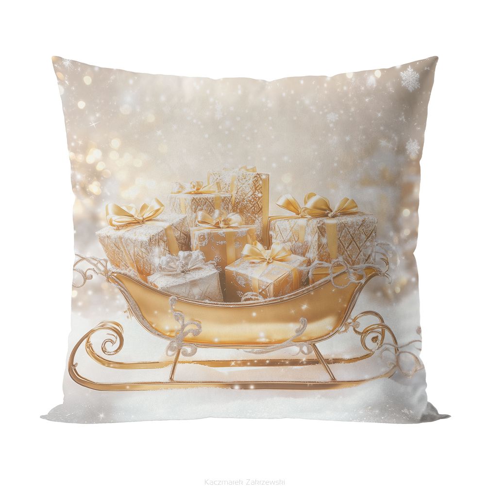 ZŁOTE SANIE Poszewka dekoracyjna VELVET, 40x40cm, kolor 001 biało-złoty PBN370/POP/001/040040/1