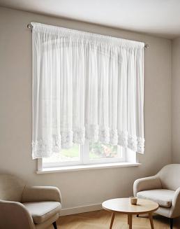 Zasłona gotowa na taśmie ROSES 400x160 Eva Minge Eurofirany biały