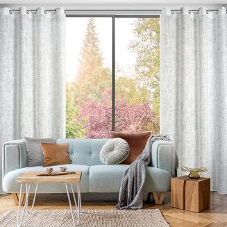 Zasłona gotowa na przelotkach SOLANA 140x250 Eurofirany kremowy