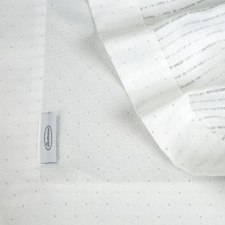 Obrus dekoracyjny ELLEN 145x400 Eurofirany biały/srebrny