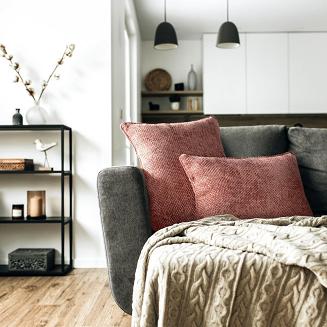 Poszewka dekoracyjna SZENIL 30x50 Eurofirany pudrowy