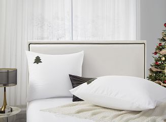 Biała świąteczna pościel w choinki 160x200 CHRISTMAS TREE