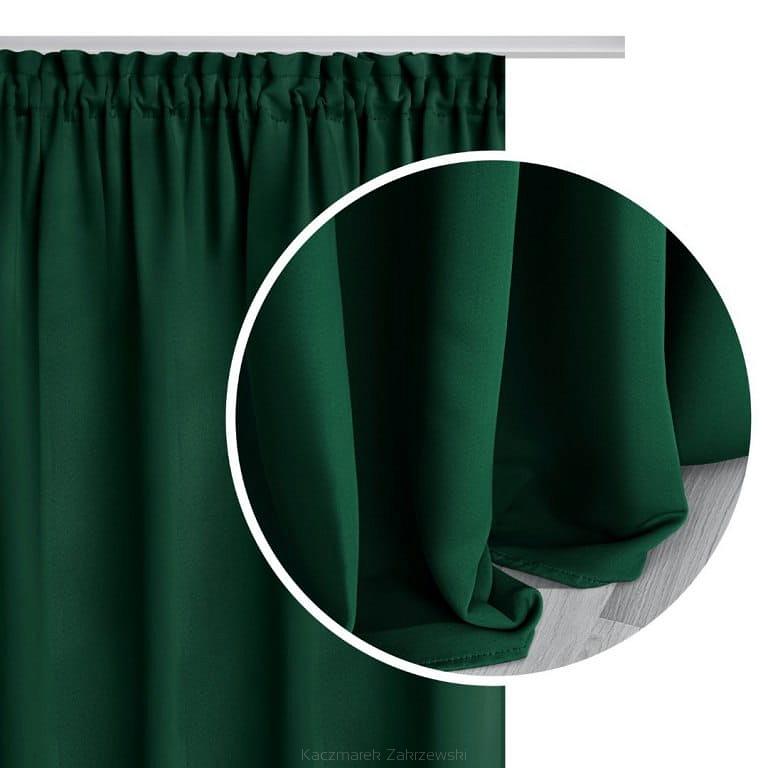Butelkowa Zieleń Zasłona Zaciemniająca Na Taśmie Blackout 140x270 HOLD