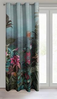 Zasłona gotowa na przelotkach ALINE Eurofirany ciemnozielony