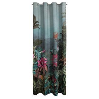 Zasłona gotowa na przelotkach ALINE Eurofirany ciemnozielony