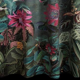 Zasłona gotowa na przelotkach ALINE Eurofirany ciemnozielony