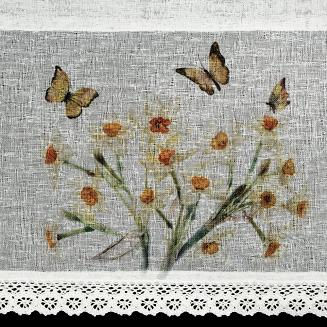 Firana gotowa FLORA 150x60 Eurofirany żółty