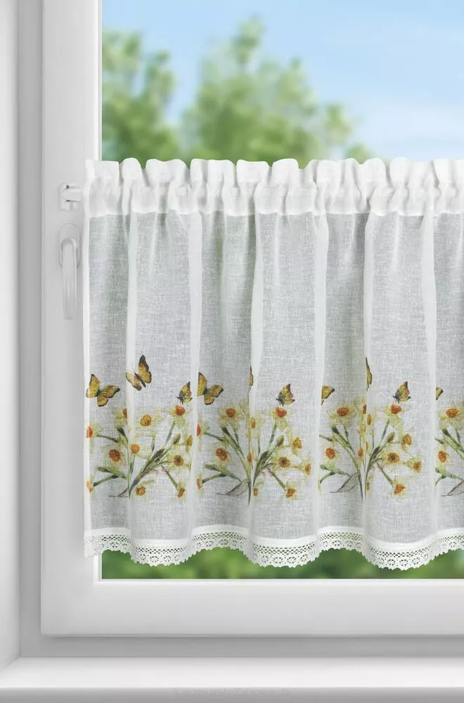 Firana gotowa FLORA 150x60 Eurofirany żółty