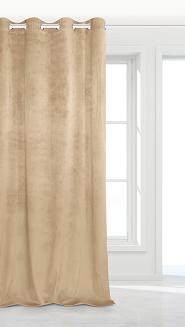 Beżowa Zasłona Welurowa 140x250 Velvet Soft