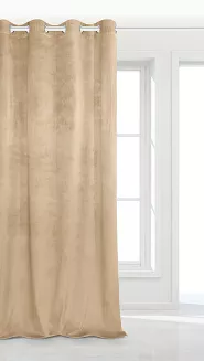 Beżowa Zasłona Welurowa 140x250 Velvet Soft