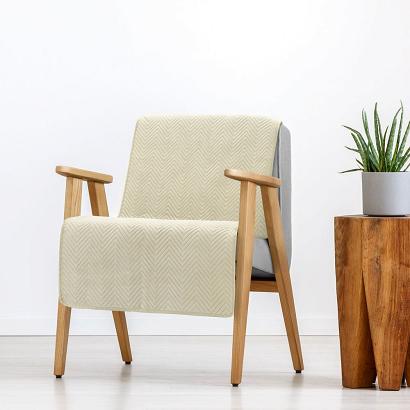 Narzuta dekoracyjna SOFIA 70x160 kremowa