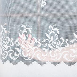 Firanka żakardowa gotowa na żabki GENOWEFA 350x140 biała