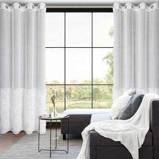 Firana gotowa na przelotkach MARGARET2 140x250 Eurofirany biały