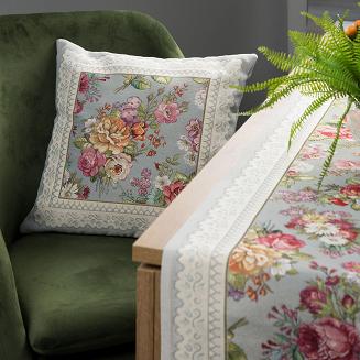 Poszewka dekoracyjna GOB gobelinowa 45x45 Eurofirany popielata