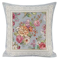 Poszewka dekoracyjna GOB gobelinowa 45x45 Eurofirany popielata