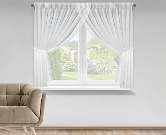 Firana gotowa na taśmie HESTIA 400x160 Eurofirany biały