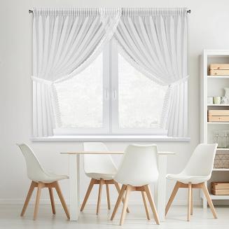 Firana gotowa na taśmie HESTIA 400x160 Eurofirany biały