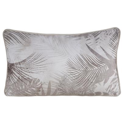 Poszewka dekoracyjna z wypełnieniem SALMA 45x30 Eurofirany kremowa beżowa popielata tropikalny ogród