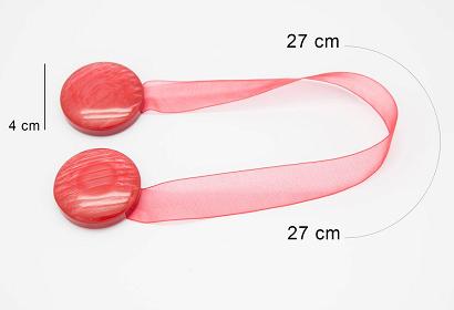 Upinacz dekoracyjny z magnesem czerwony