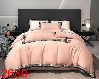 Pościel 160x200 jednobarwna pudrowy róż wzorzysta plisa falbana