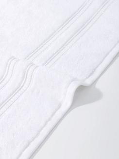 Ręcznik bambusowy Harmony 100x150 biały ze srebrną bordiurą