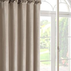 Zasłona gotowa na taśmie ROSES 140x270 Eva Minge Eurofirany ciemnobeżowy