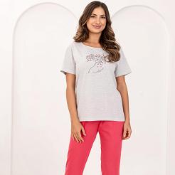 Piżama damska REGINA kod 732 malina