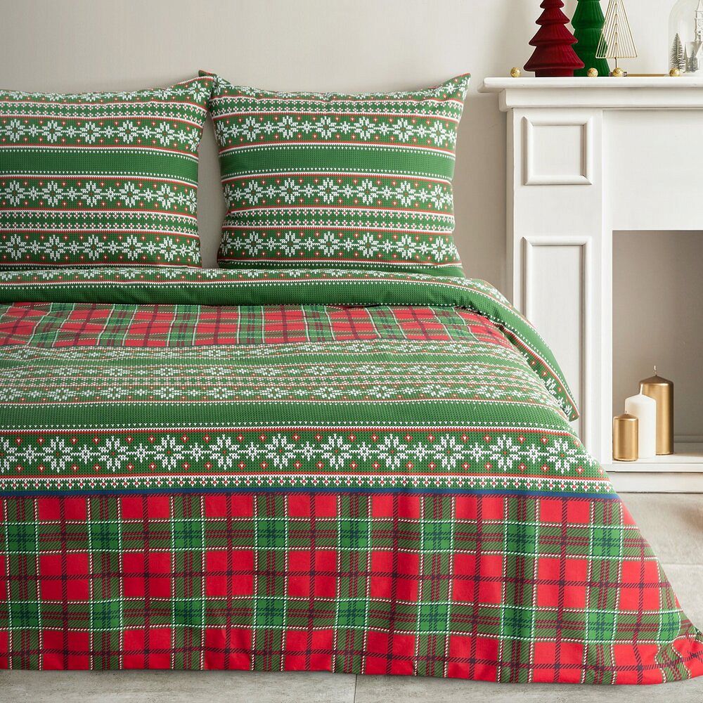 Komplet pościeli świąteczny POS 160x200 Eurofirany zielony