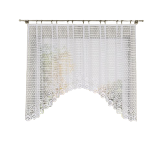 Firanka żakardowa gotowa na żabki FAUSTYNA 250x140 biała
