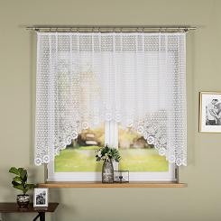 Firanka żakardowa gotowa na żabki FAUSTYNA 250x140 biała