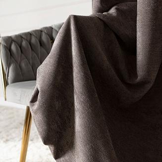 Zasłona gotowa na przelotkach SOFT 140x260 szarobrązowa